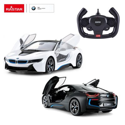 Количка с дистанционно BMW I8 open door 1:14 R/C - радиоуправляема кола с дистаниционно, с електрическите врати и LED светлини за шофиране