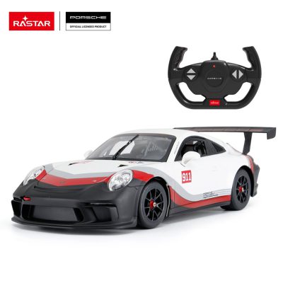 Количка с дистанционно PORSCHE 911 GTR CUP 1:14 R/C - радиоуправляема кола с дистаниционно и LED светлини за шофиране