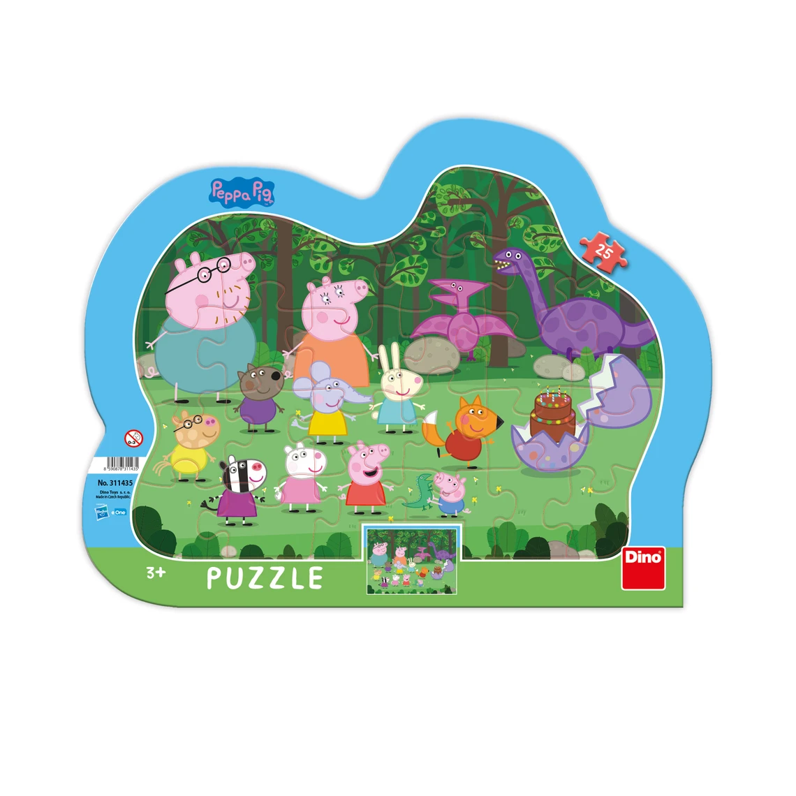 ПЪЗЕЛ PEPPA PIG 3 25 ЧАСТИ В РАМКА НА КАРТОН