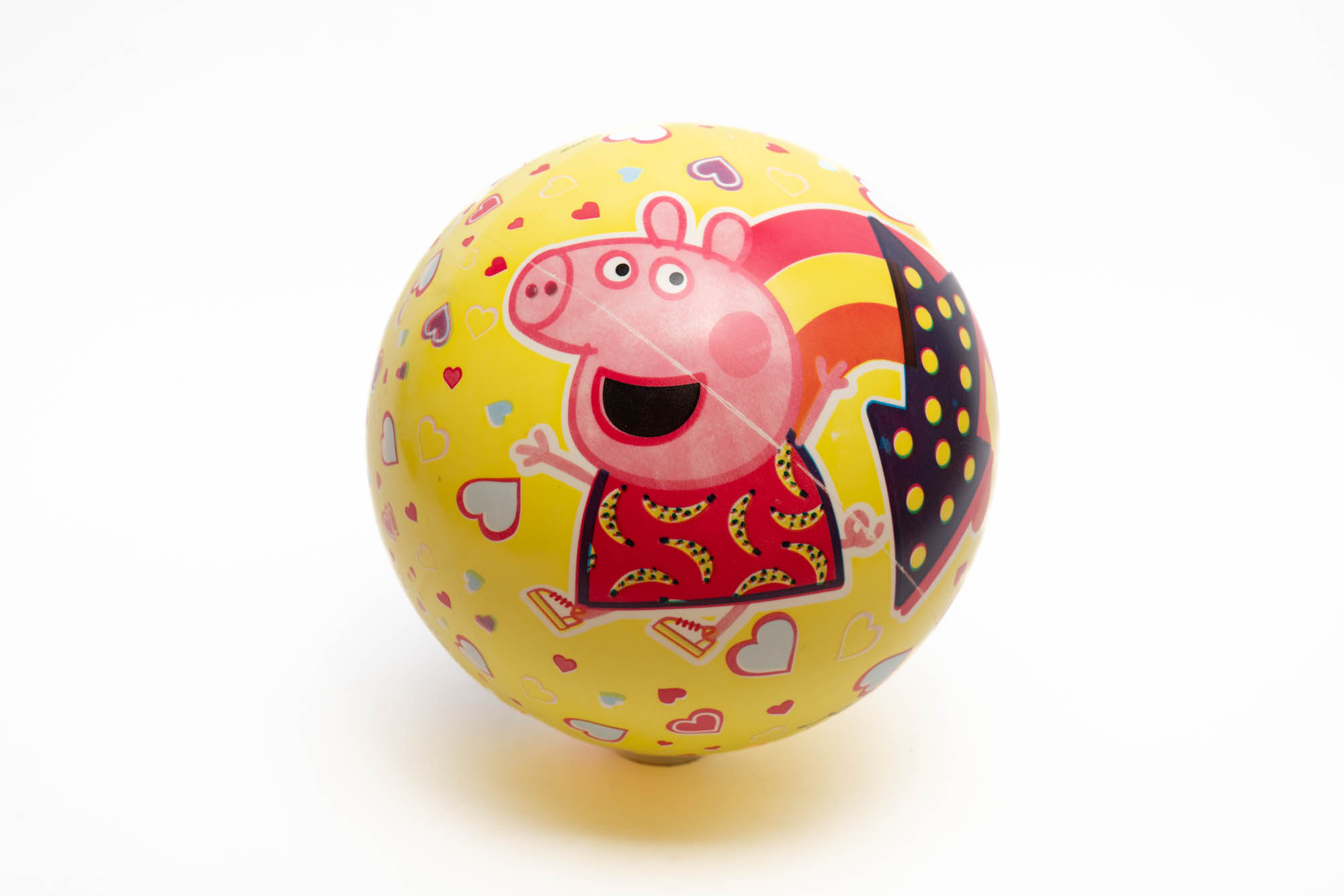 ГУМЕНА ТОПКА С ДВЕ ЛИЦА 230 ММ - PEPPA PIG JOHN