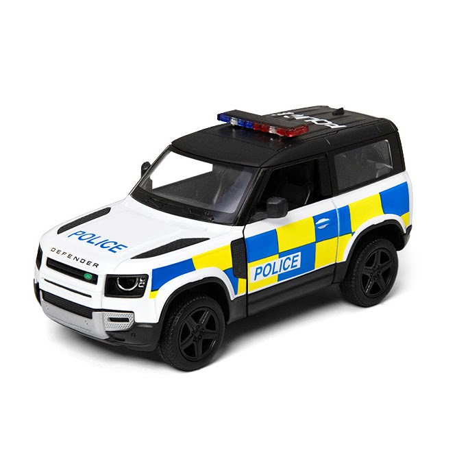 Метална количка 5" Land Rover Defender 90 (Police Edition)