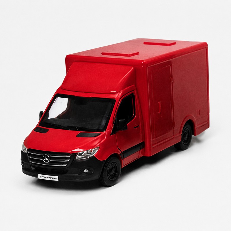 Метален микробус 5" Mercedes-Benz Sprinter с цвят Син|Черен|Червен|Бял и код на продукта: 52146