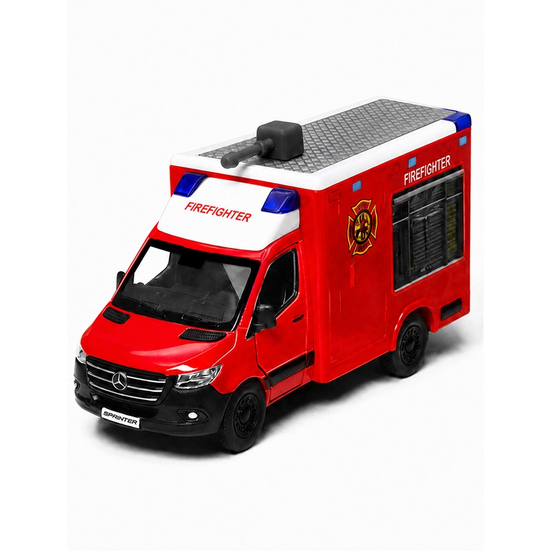 Метален микробус 5" Mercedes-Benz Sprinter (Firefighter Edition) с цвят Червен и код на продукта: 52148